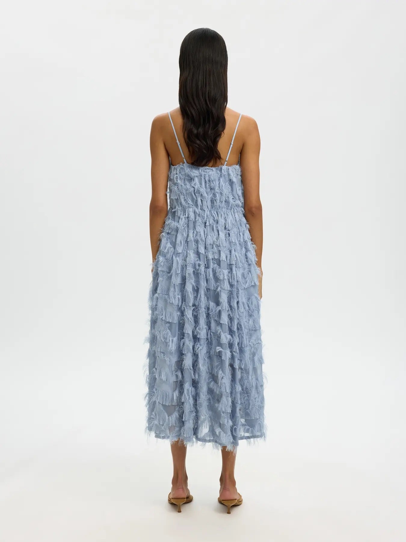 Myline Midi Strap Dress - Dusty Blue