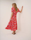 Bonnie Midi Dress - Red