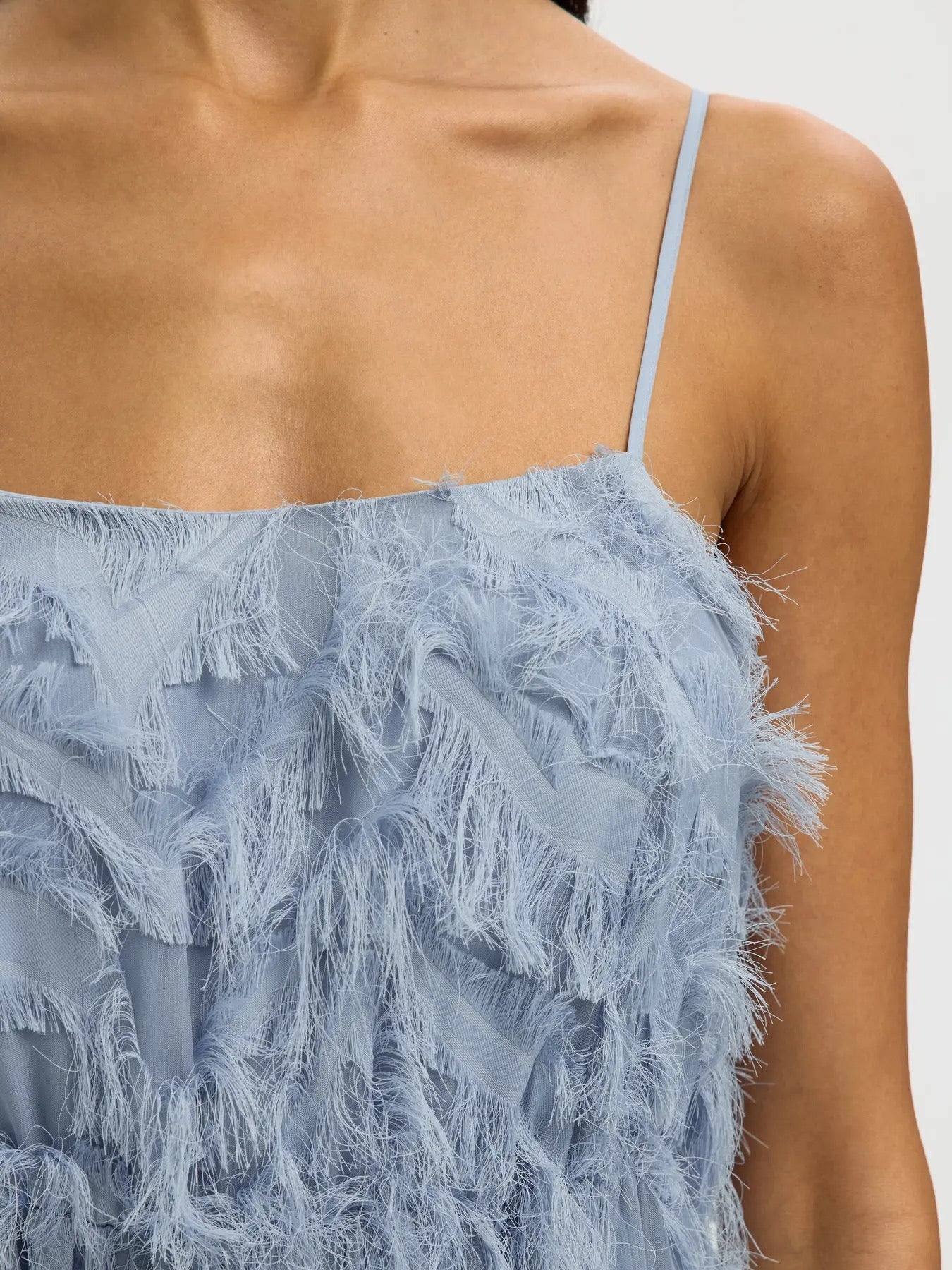 Myline Midi Strap Dress - Dusty Blue