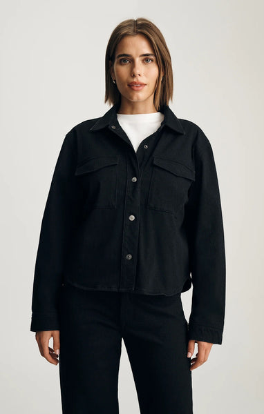 Tia Denim Shirt  - Black Move