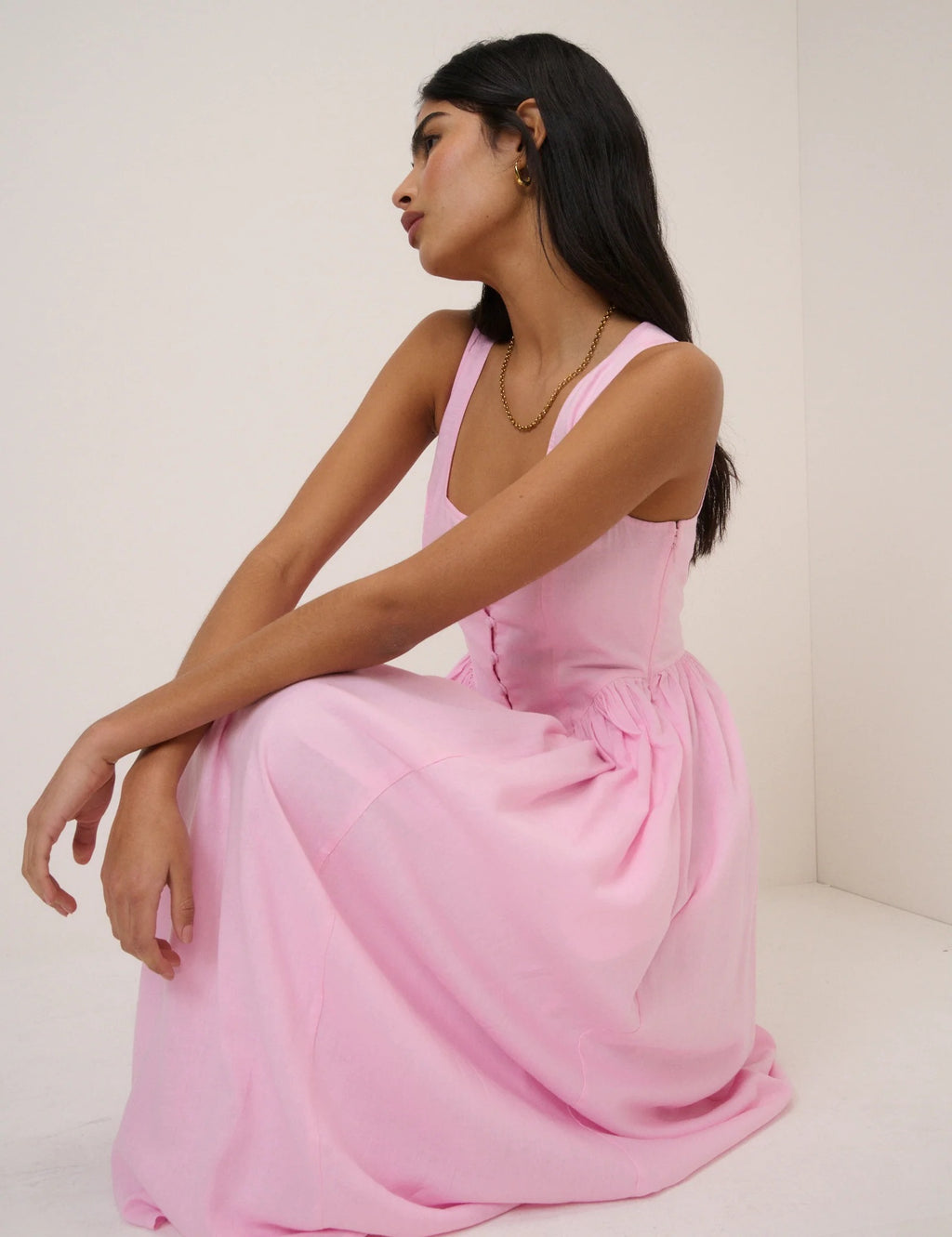 Cora Midi Dress - Pink