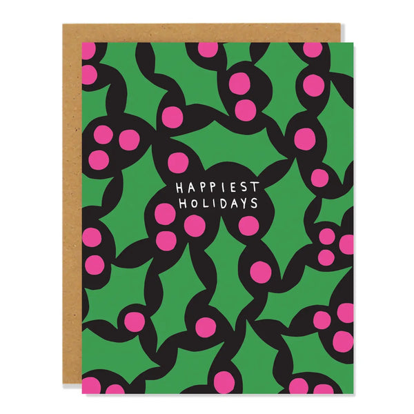 Holly Holidays Greeting Card