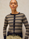 Lois Fairisle Cardigan - Navy Multi