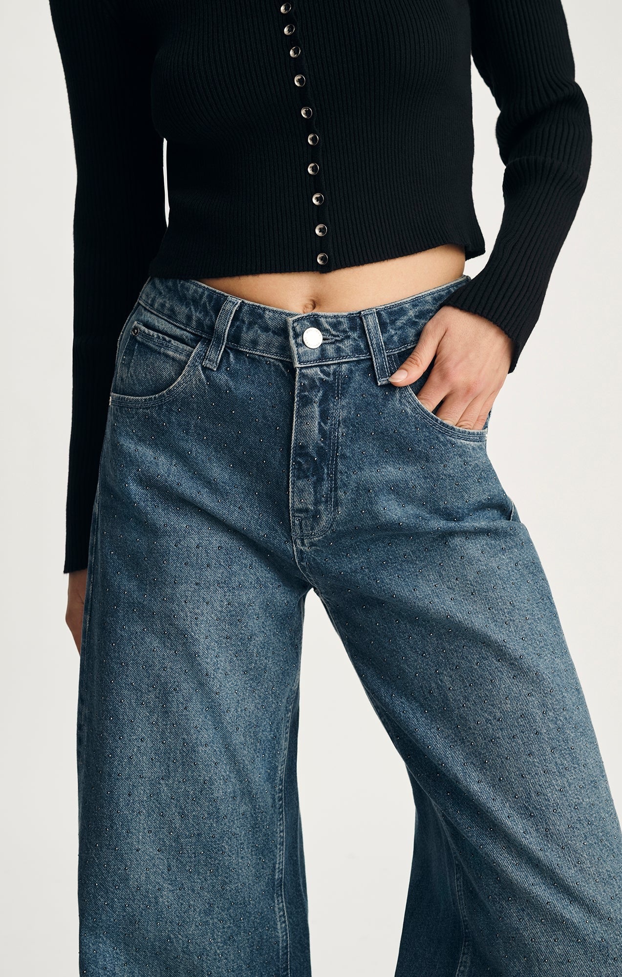 Siena Jean - Mid Blue Shiny