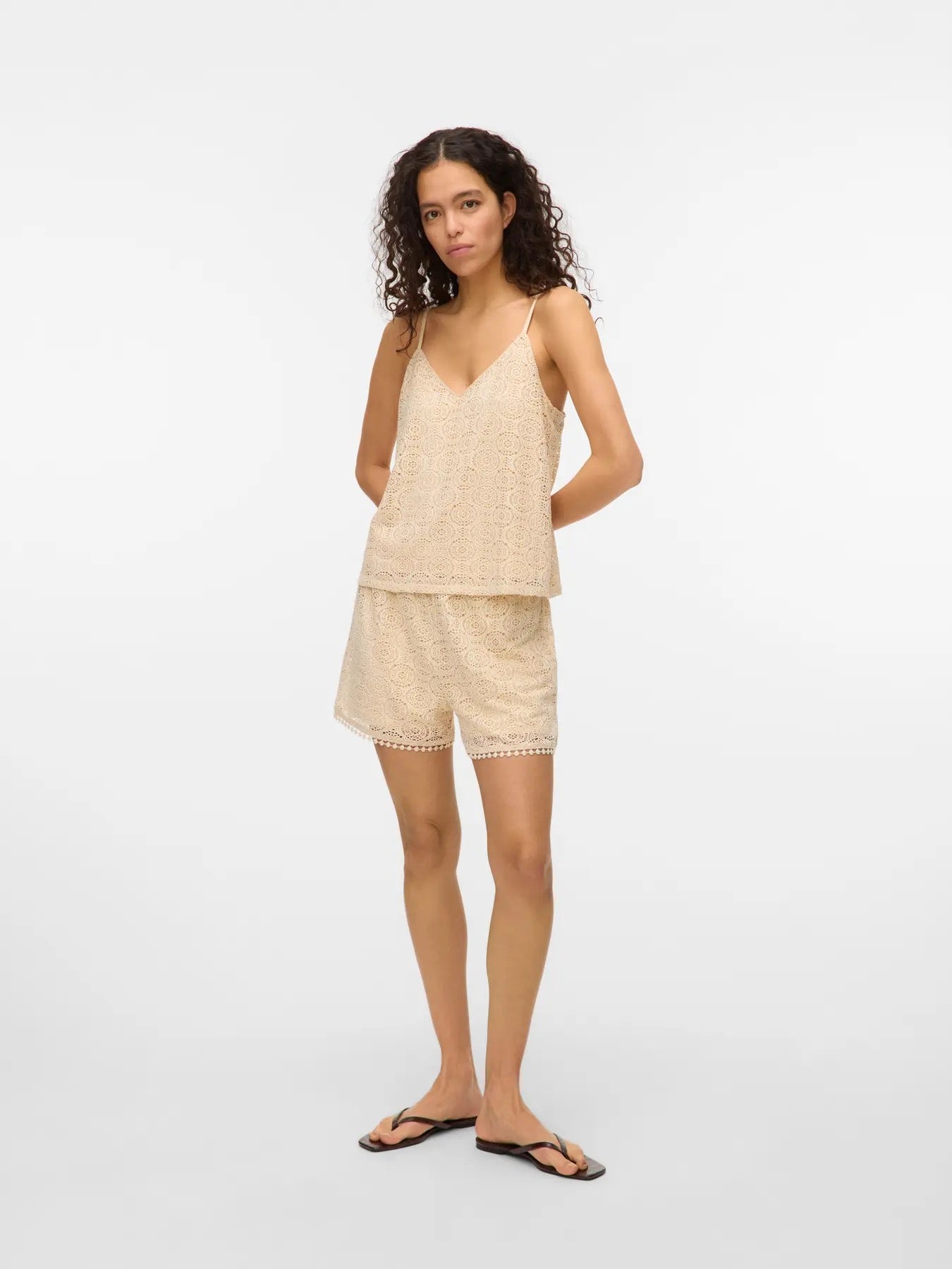 Maya High Waisted Shorts - Birch
