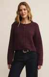 Breen Crop Cardigan - Merlot