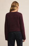 Breen Crop Cardigan - Merlot