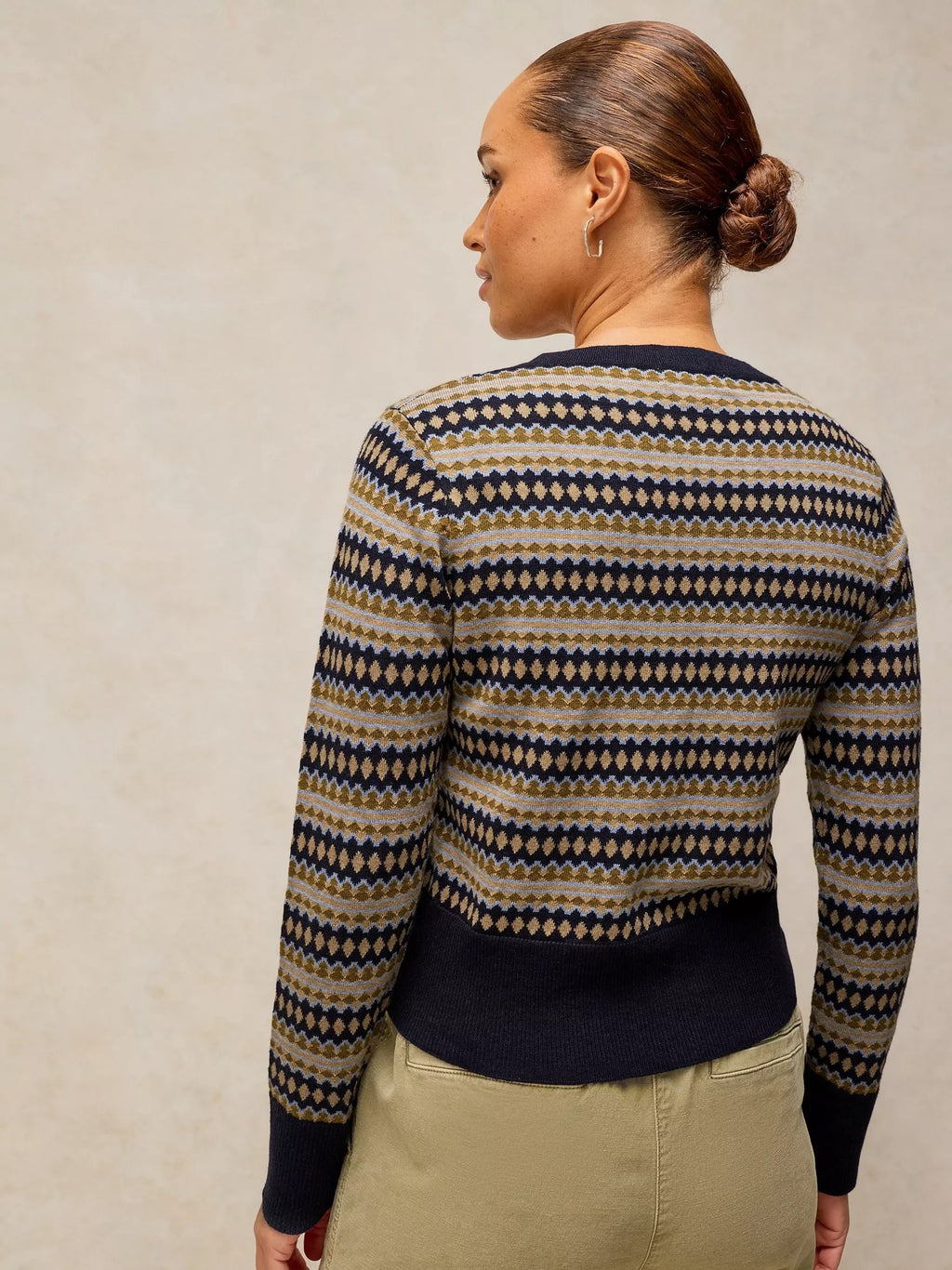 Lois Fairisle Cardigan - Navy Multi