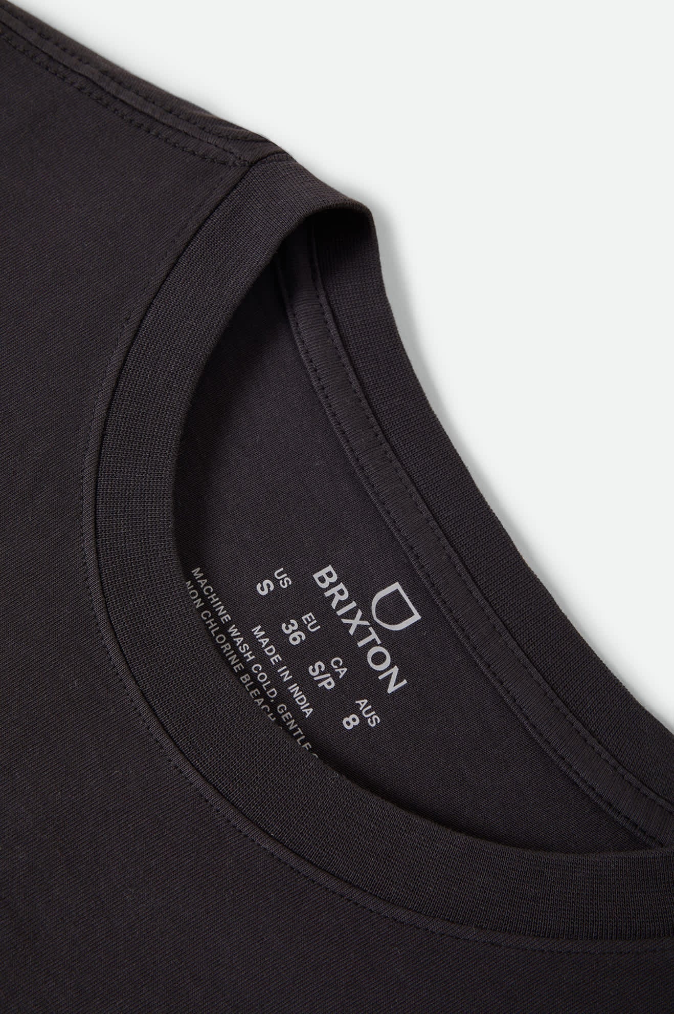 Poolside Boxy Crew Tee - Washed Black