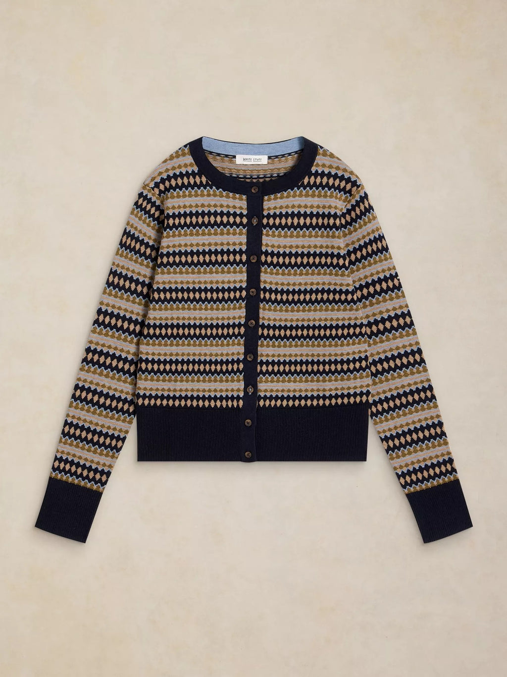 Lois Fairisle Cardigan - Navy Multi
