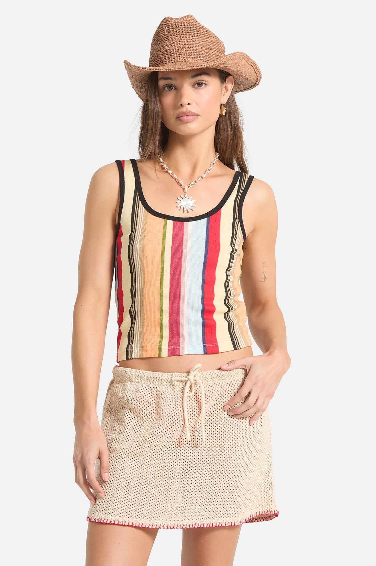 Ringer Organic A Tank - Peach Cobbler Multi