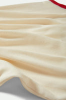 Ringer Organic A Tank - Off White/Crimson