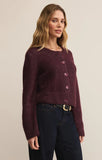 Breen Crop Cardigan - Merlot