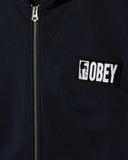Margin Faded Zip Hood - Dark Navy