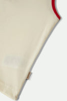 Ringer Organic A Tank - Off White/Crimson