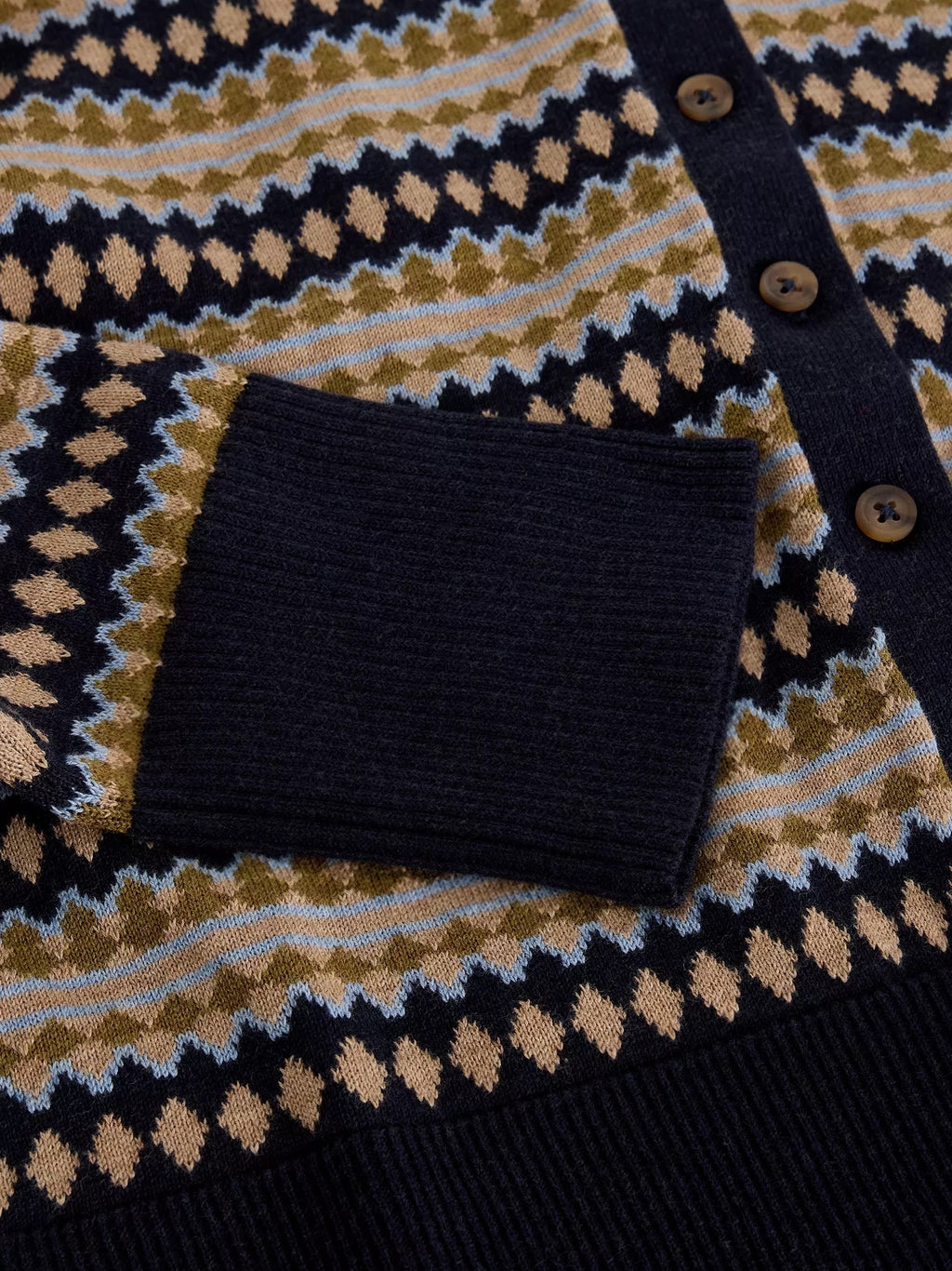 Lois Fairisle Cardigan - Navy Multi