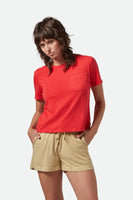 Carefree Organic Garment Dyed Perfect Tee - Crimson