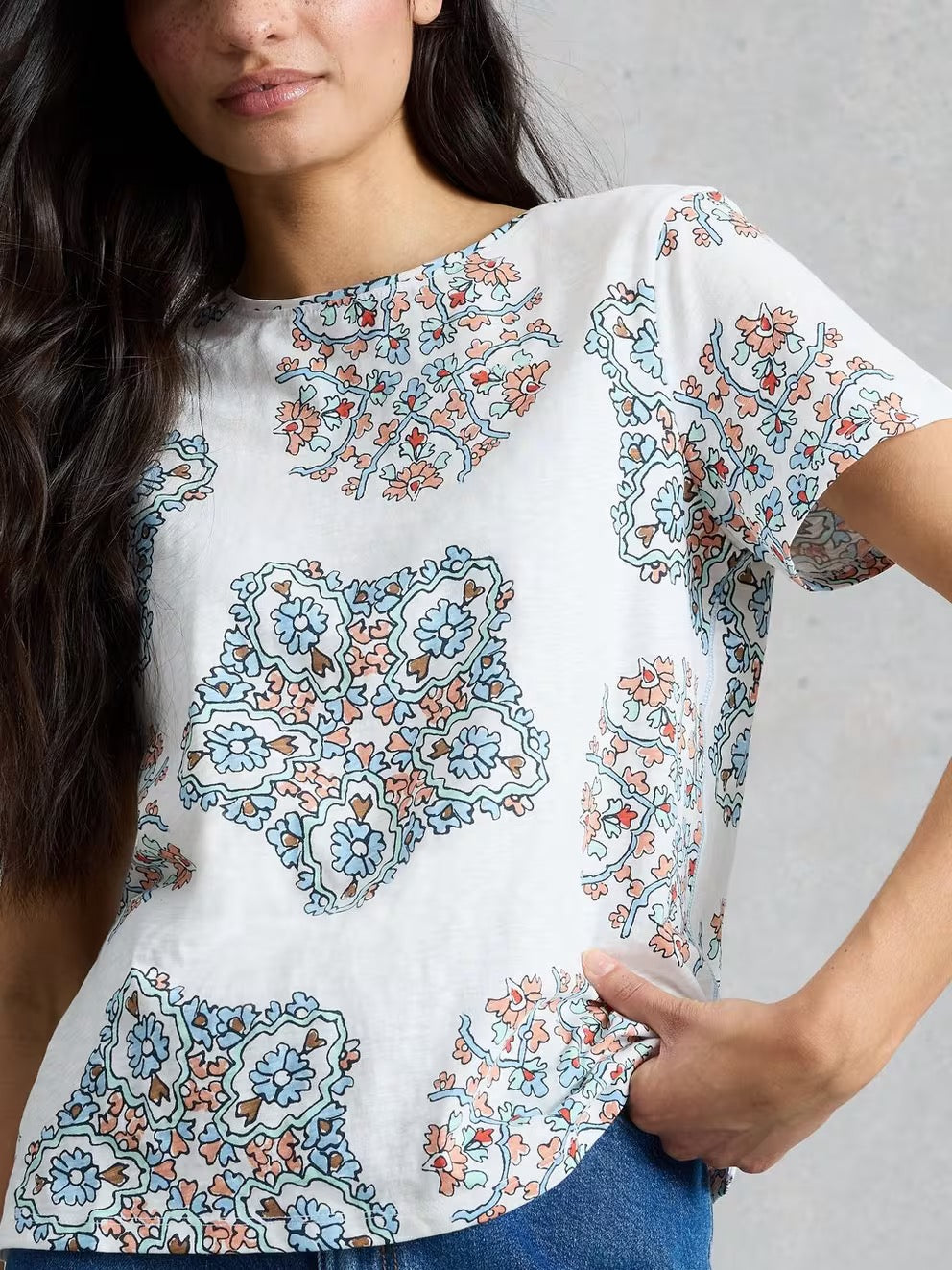 Abbie Tee - White Print