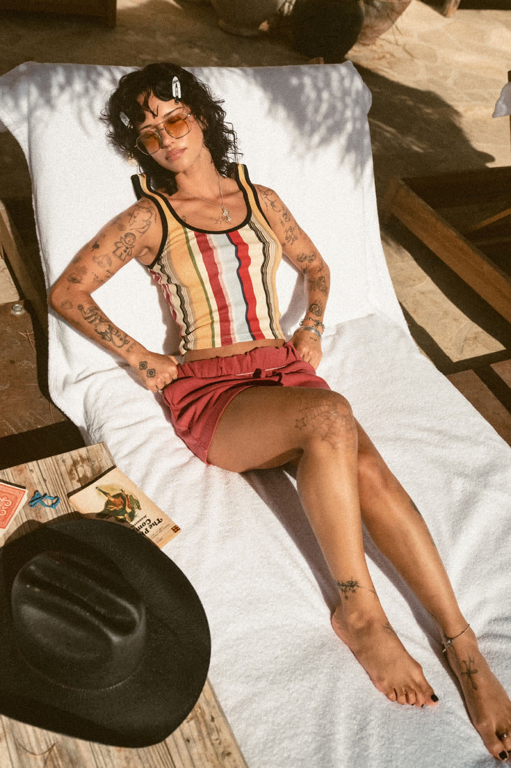 Ringer Organic A Tank - Peach Cobbler Multi