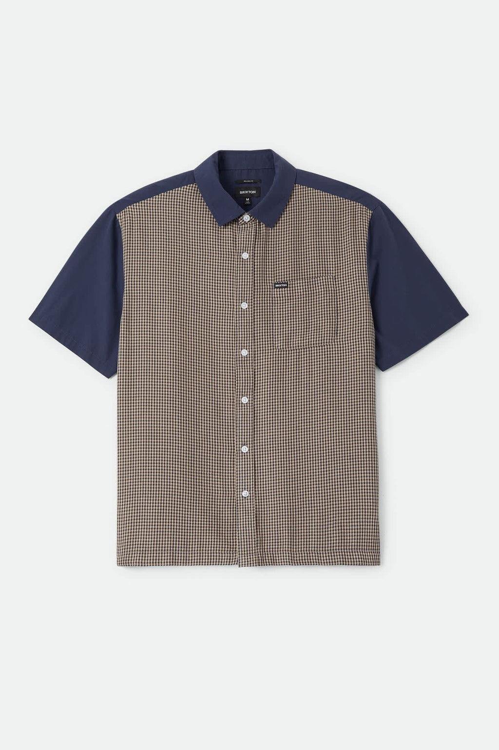 Cru Short Sleeve Woven - Classic Navy Colourblocked