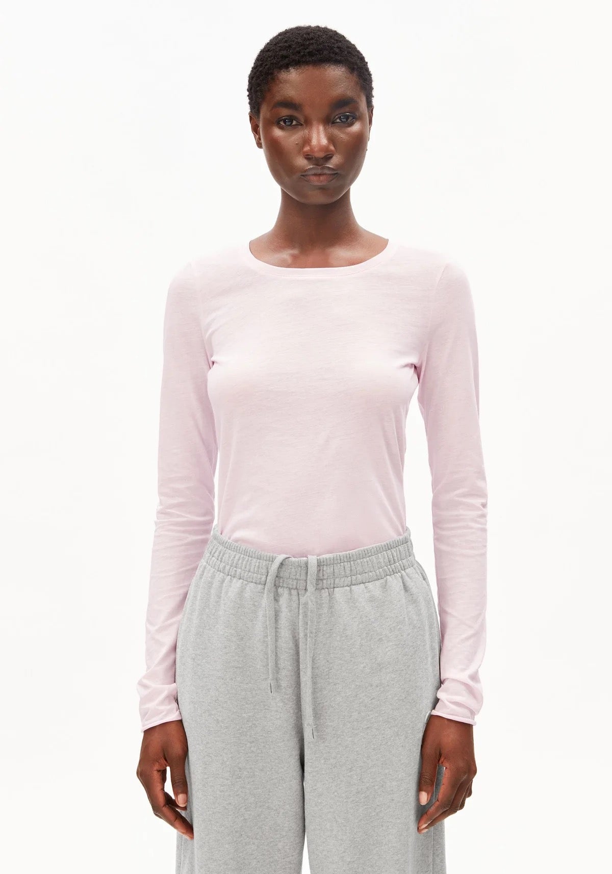 Einaara Soft Long Sleeve T Shirt - Pink Mist