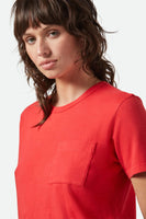 Carefree Organic Garment Dyed Perfect Tee - Crimson