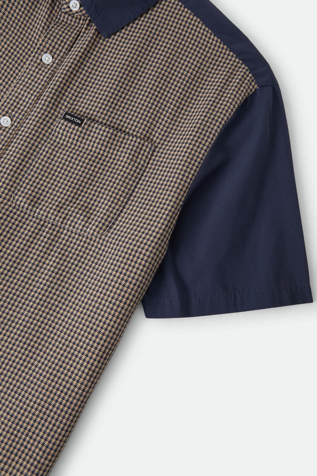 Cru Short Sleeve Woven - Classic Navy Colourblocked