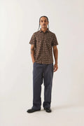 Charter Print Short Sleeve Woven - Walnut Brown Bandana