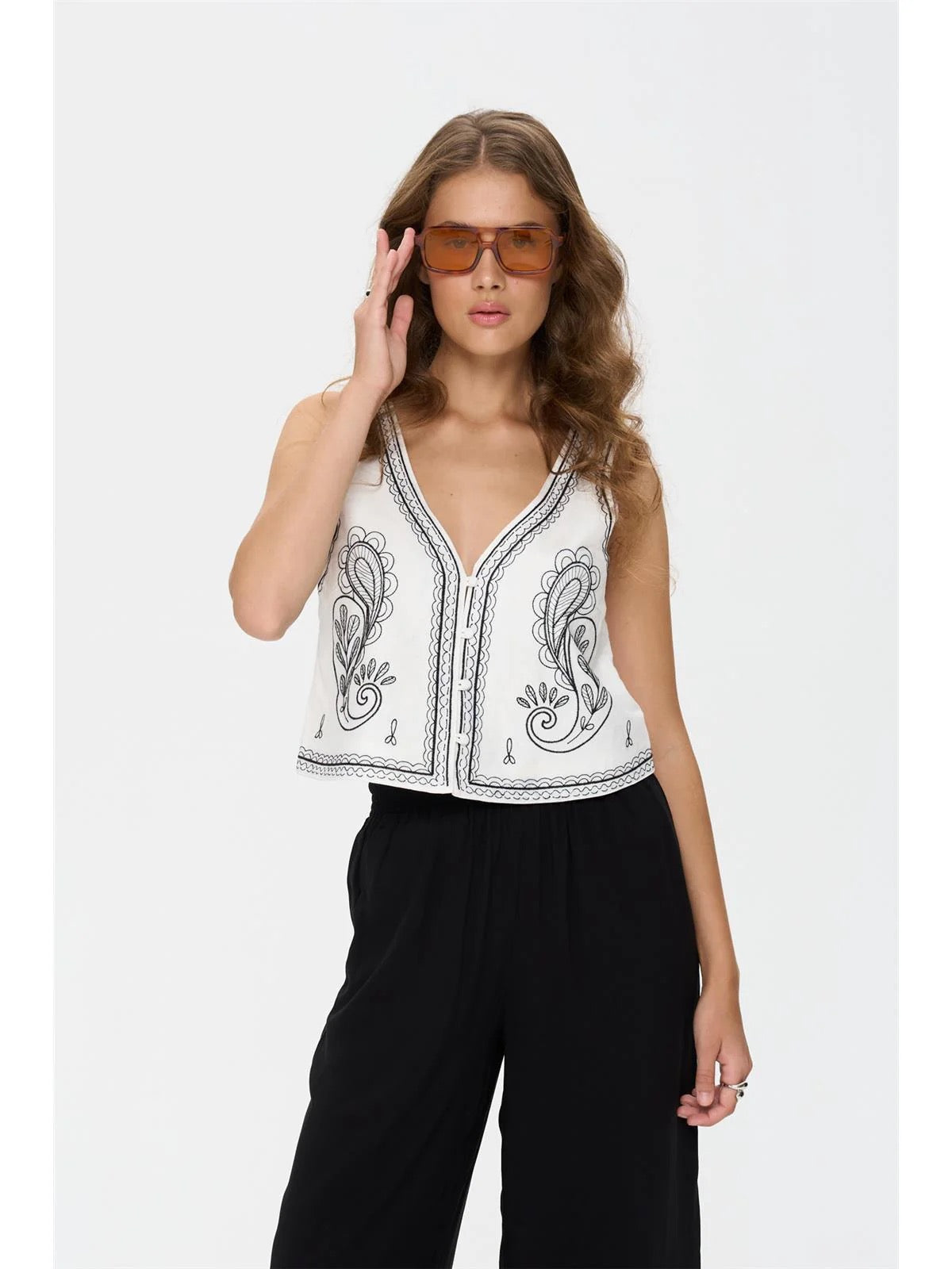 Embroidered Vest