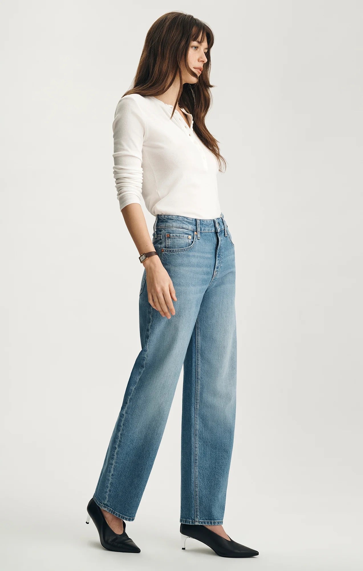 Nica Barrel Jean - Light Brushed Classic
