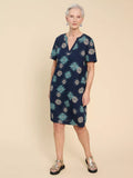 Lydia Shift Dress - Navy Print