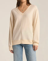Off The Clock Cozy Sweatshirt - Sea Salt