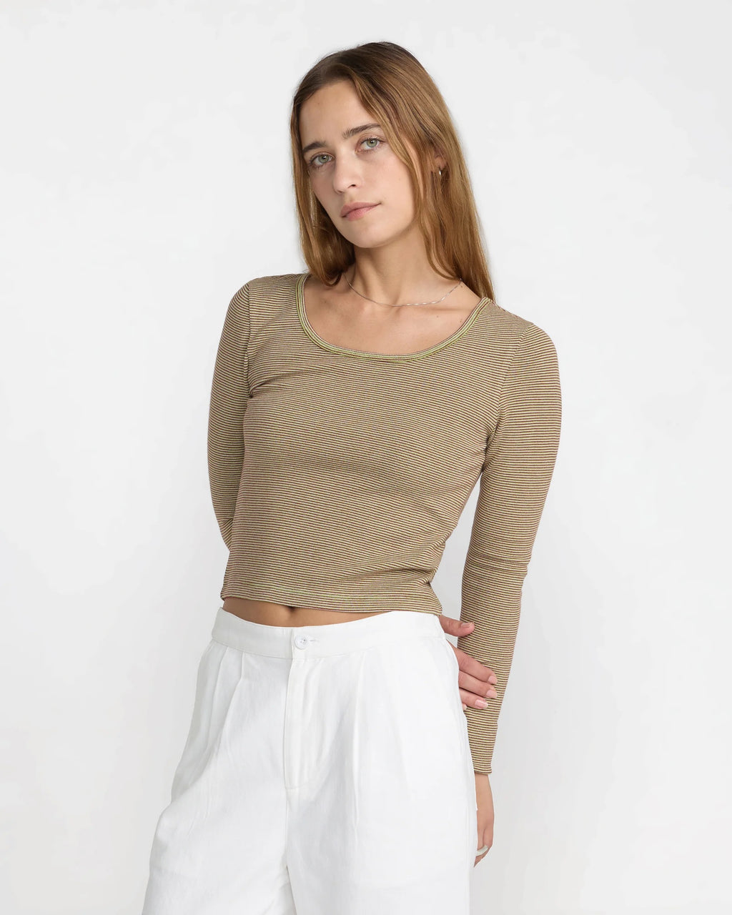 Jungle Long Sleeve Scoop Neck - Desert