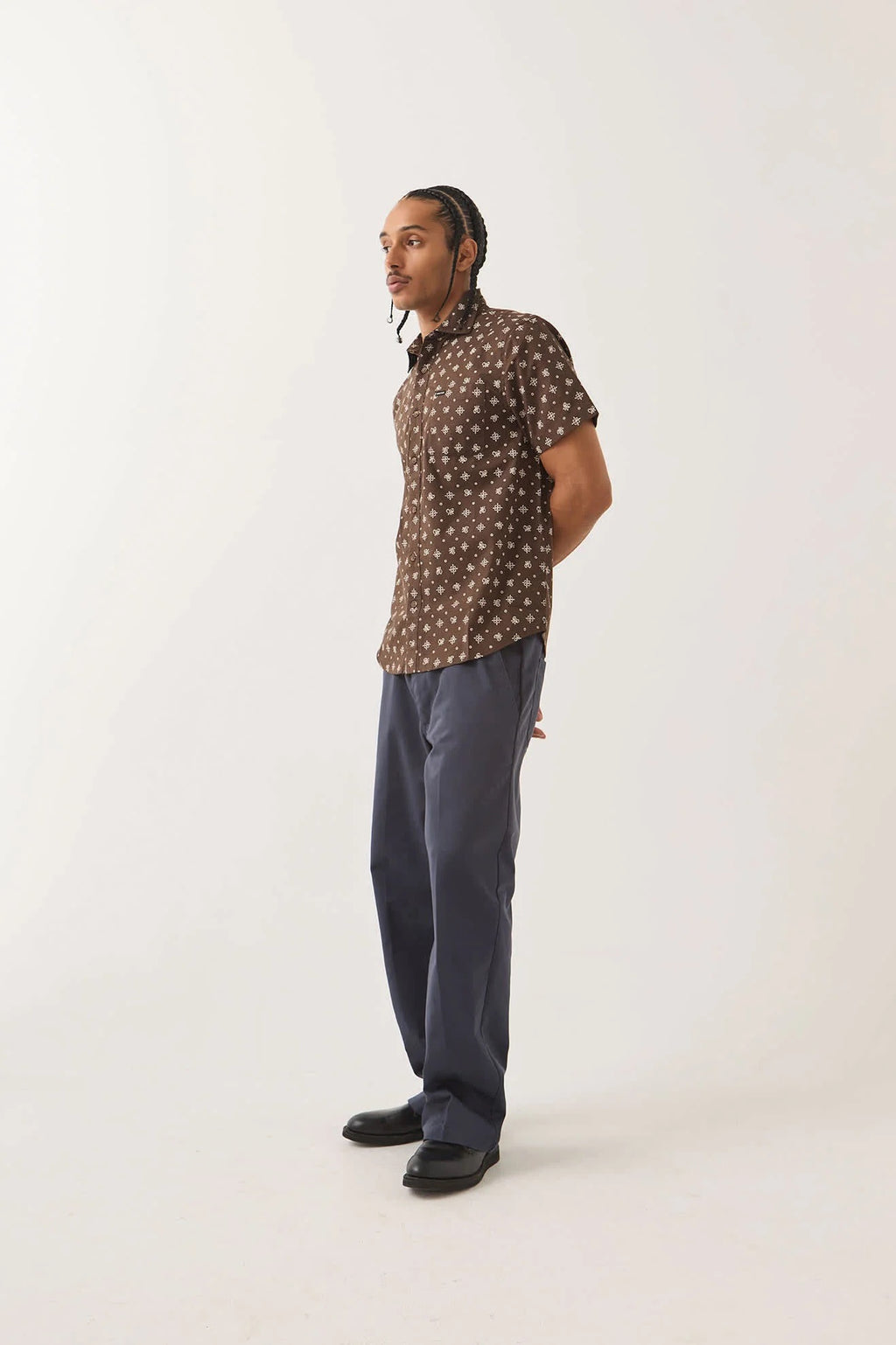 Charter Print Short Sleeve Woven - Walnut Brown Bandana