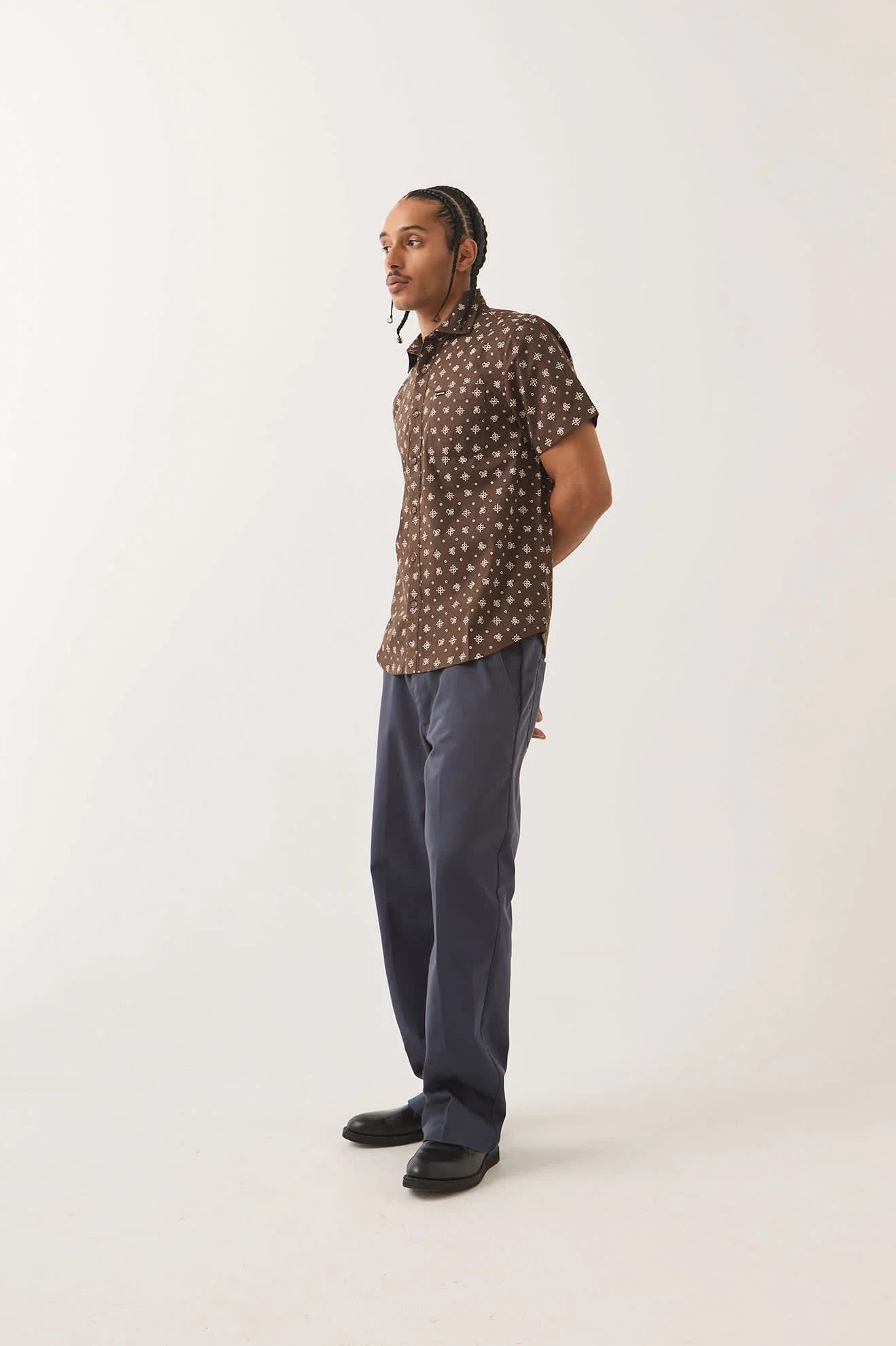 Charter Print Short Sleeve Woven - Walnut Brown Bandana