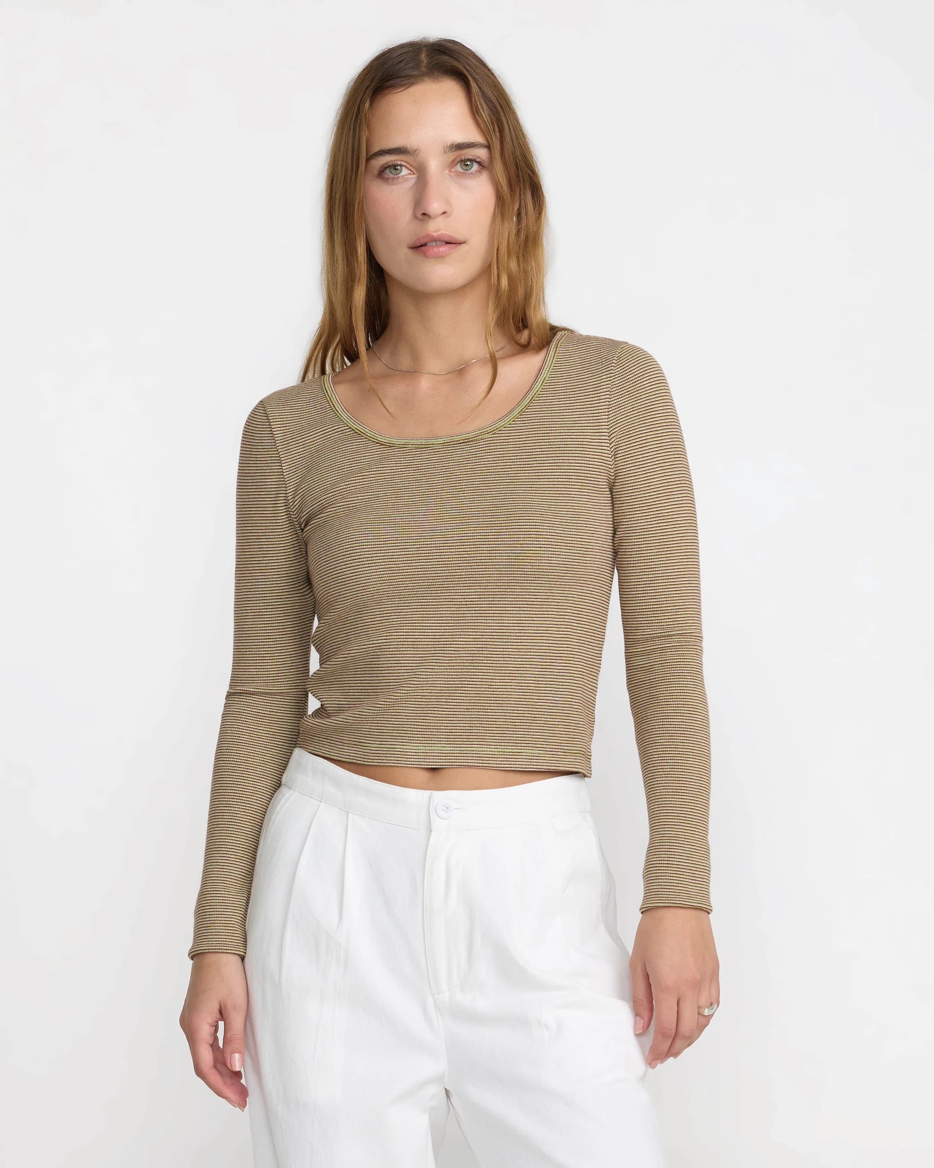 Jungle Long Sleeve Scoop Neck - Desert