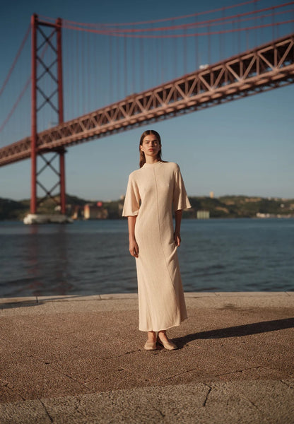 Gianna Knit Dress - Brown Rice