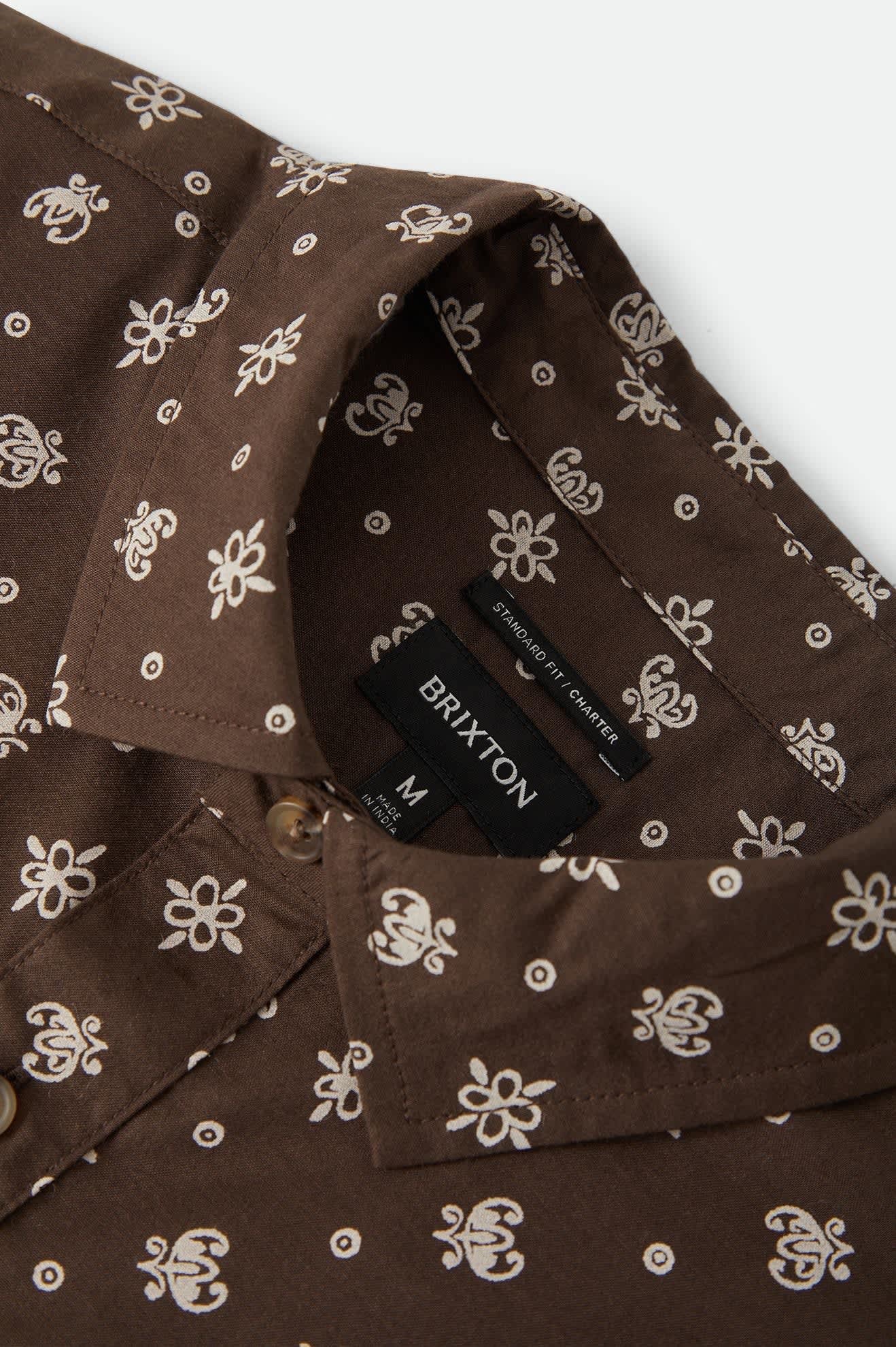Charter Print Short Sleeve Woven - Walnut Brown Bandana