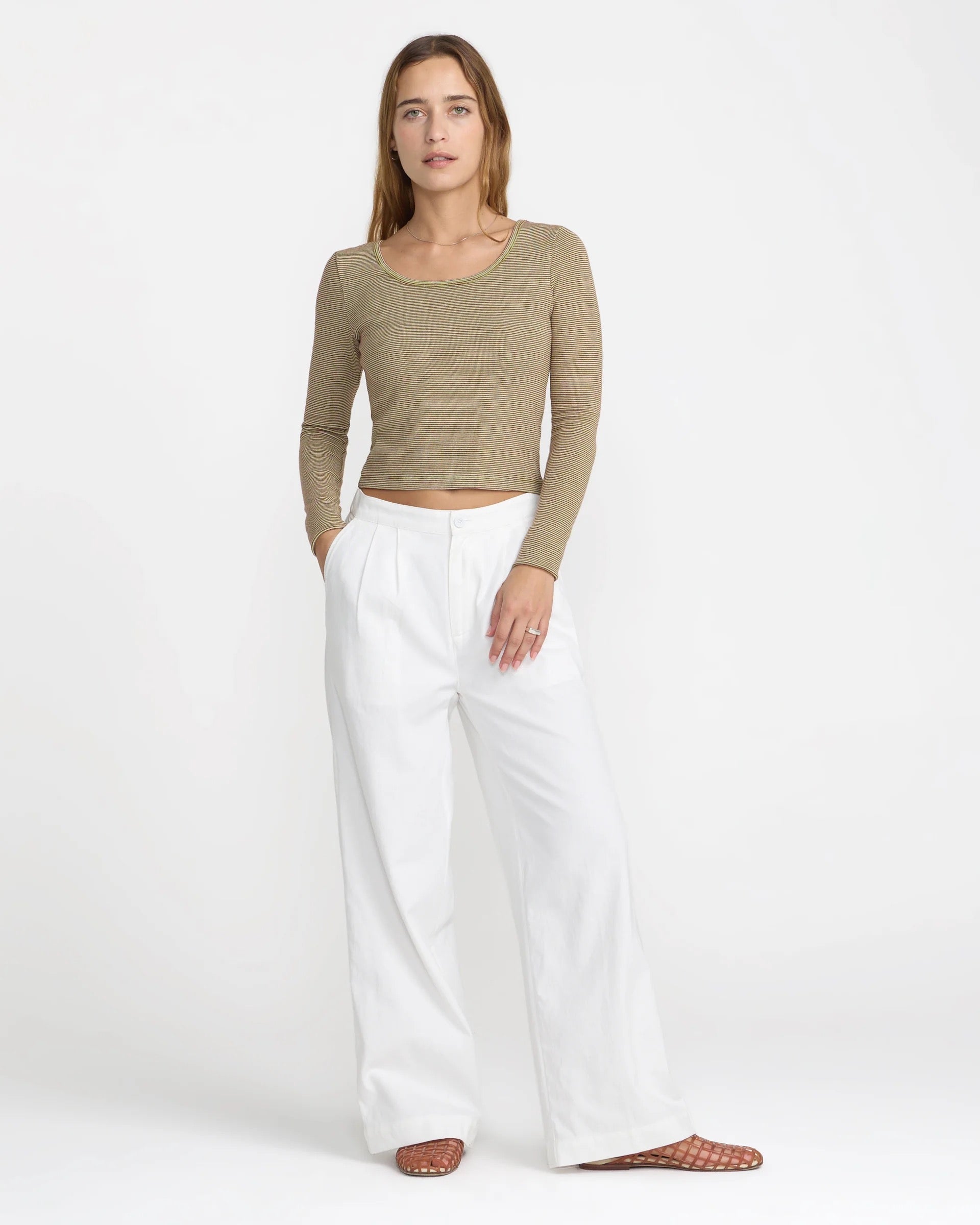 Jungle Long Sleeve Scoop Neck - Desert