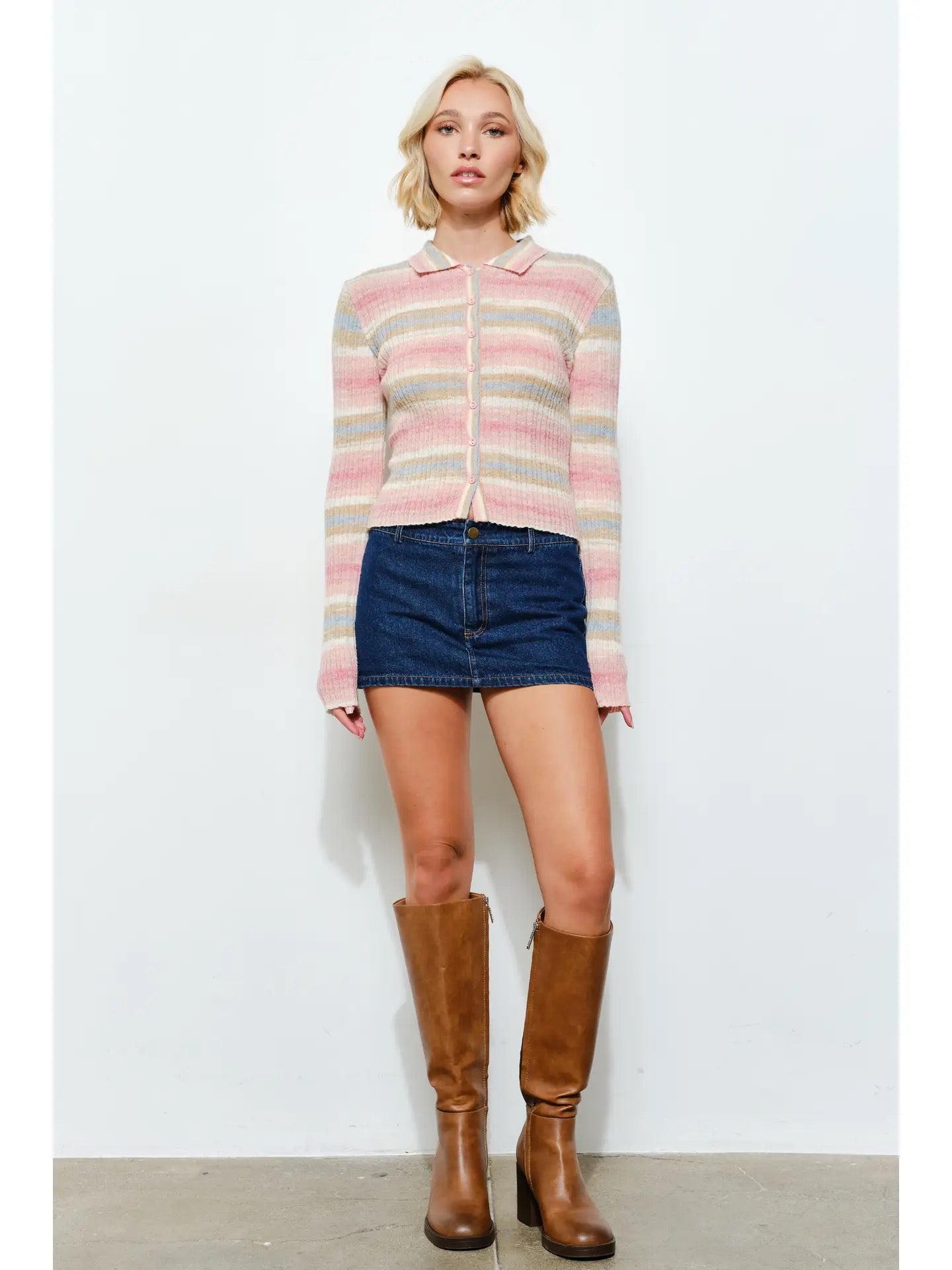 Alison Ribbed Polo