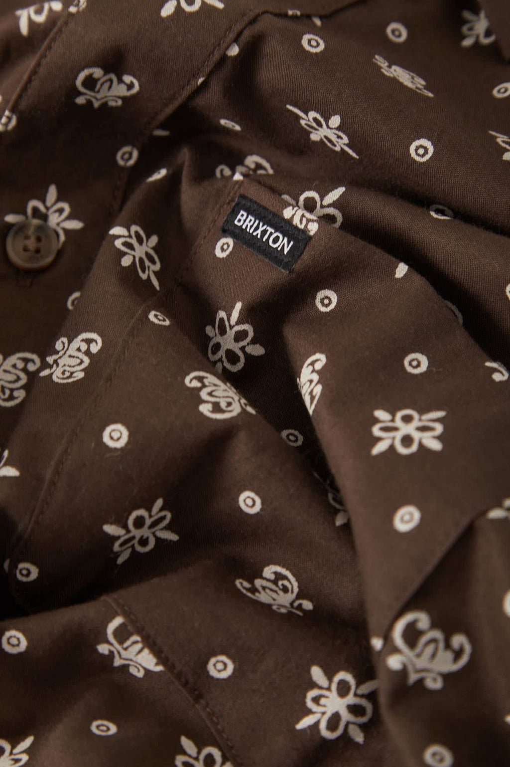 Charter Print Short Sleeve Woven - Walnut Brown Bandana