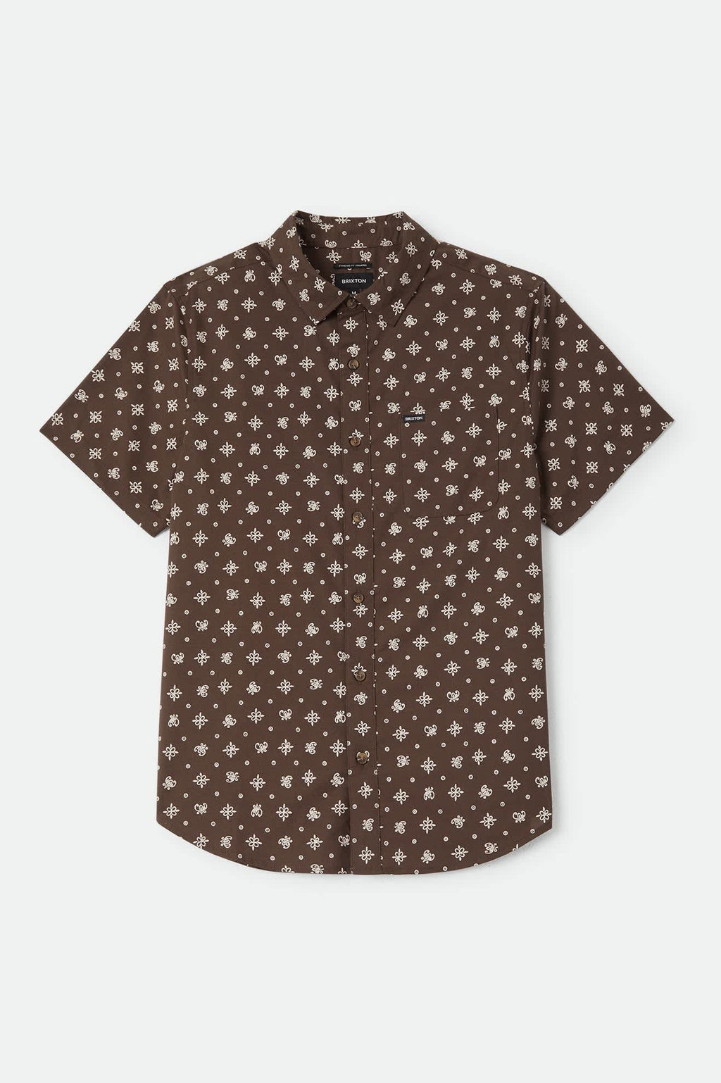 Charter Print Short Sleeve Woven - Walnut Brown Bandana