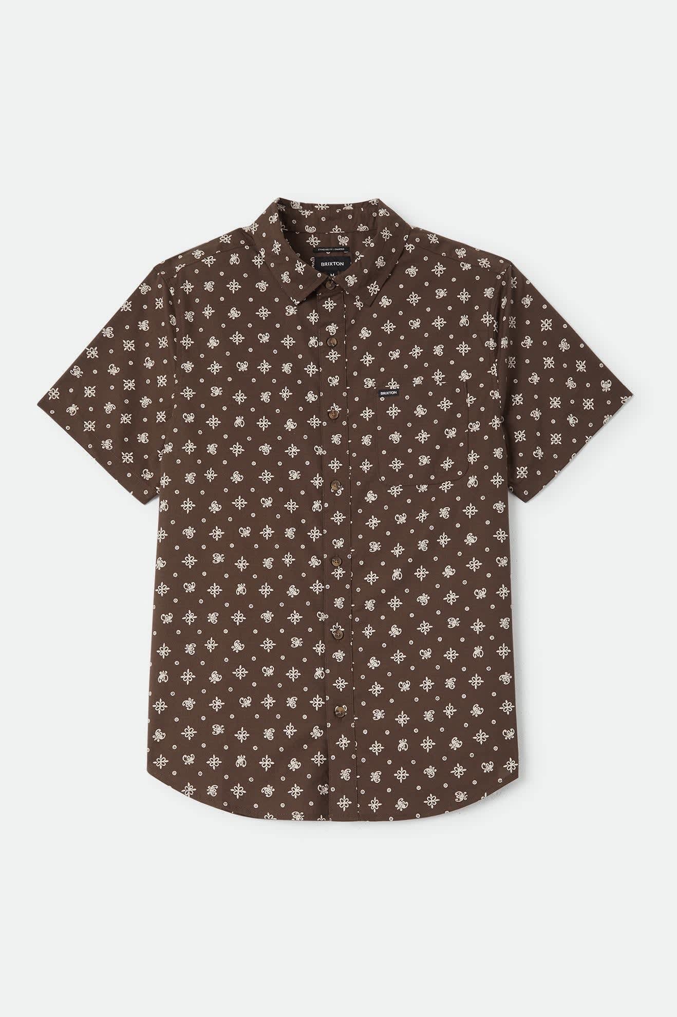 Charter Print Short Sleeve Woven - Walnut Brown Bandana