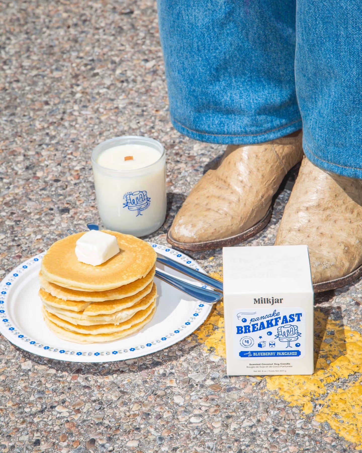Pancake Breakfast Candle