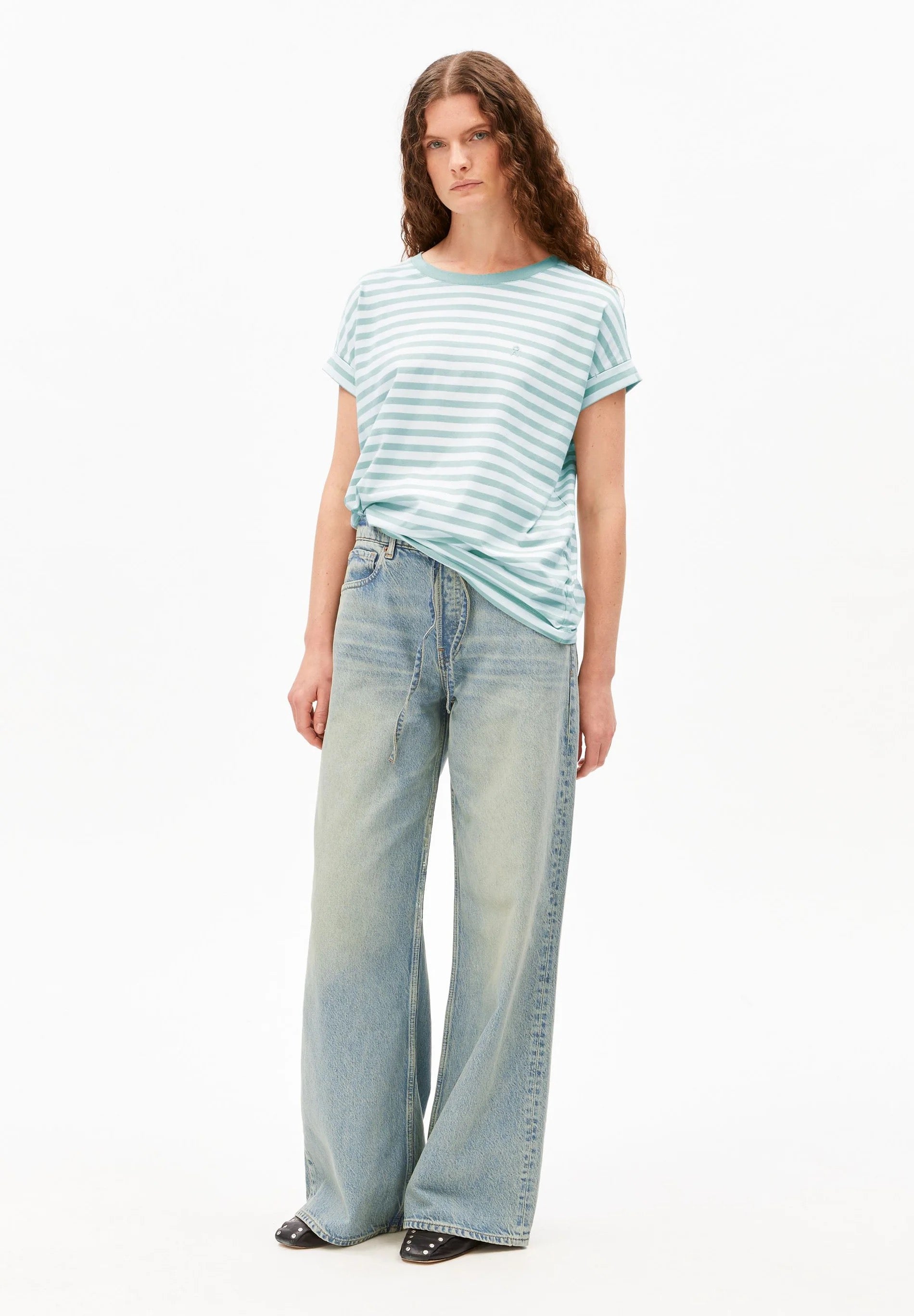 Idaara Stripes T Shirt - White/Foam