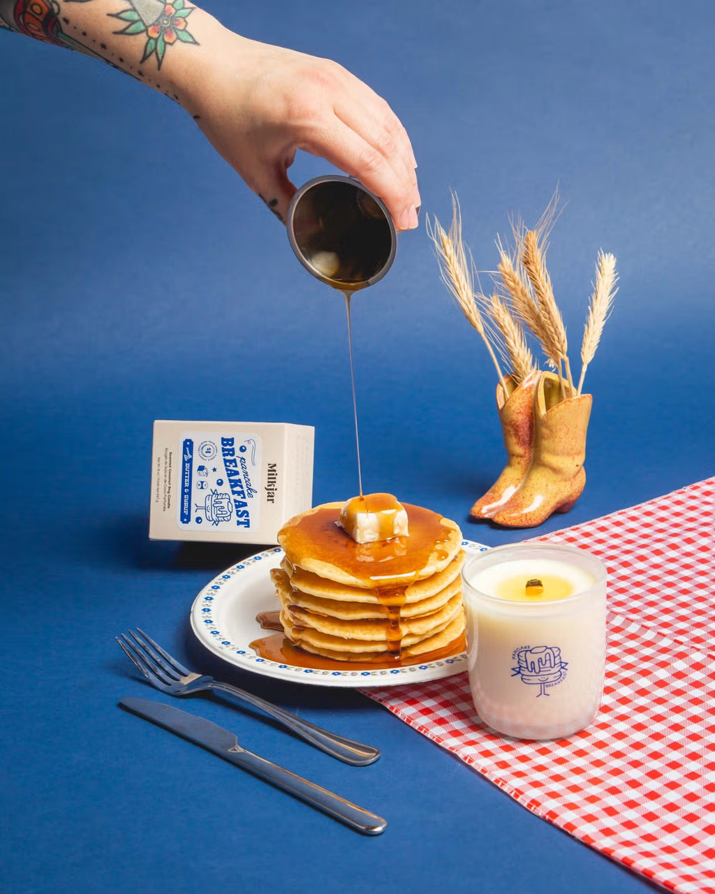 Pancake Breakfast Candle