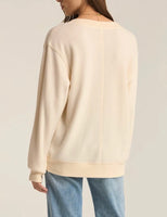 Off The Clock Cozy Sweatshirt - Sea Salt