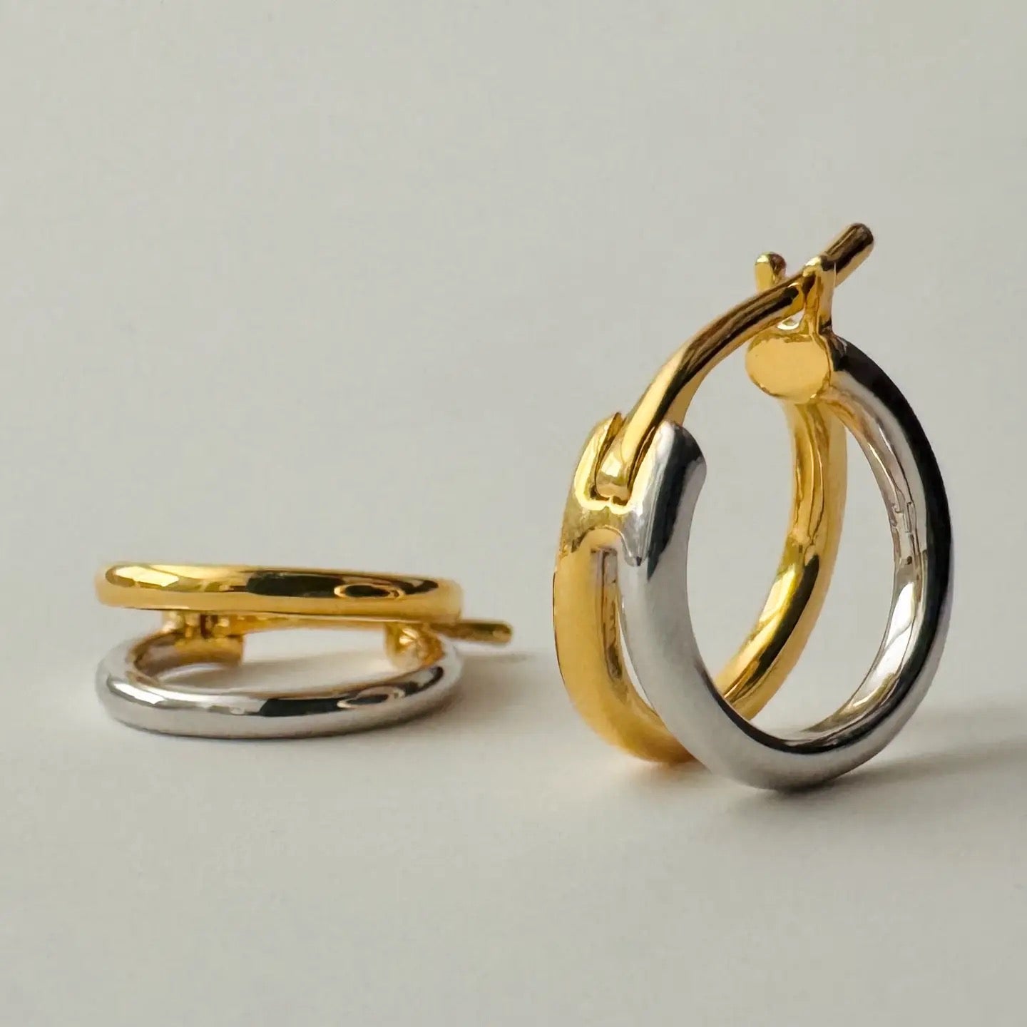 Sonia Two Tone Huggie Earring