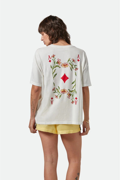 Botanical Ace Oversized BF Tee - Off White
