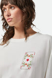 Botanical Ace Oversized BF Tee - Off White